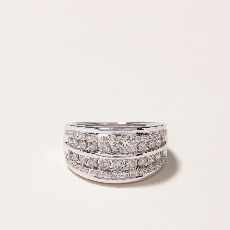 'Michael Hill' 10k White Gold Diamond Ring | 1.00ctw | SZ 7