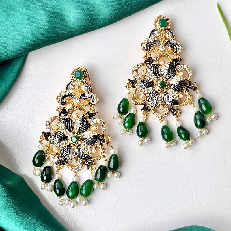 Areesha Earrings (Dark Green)