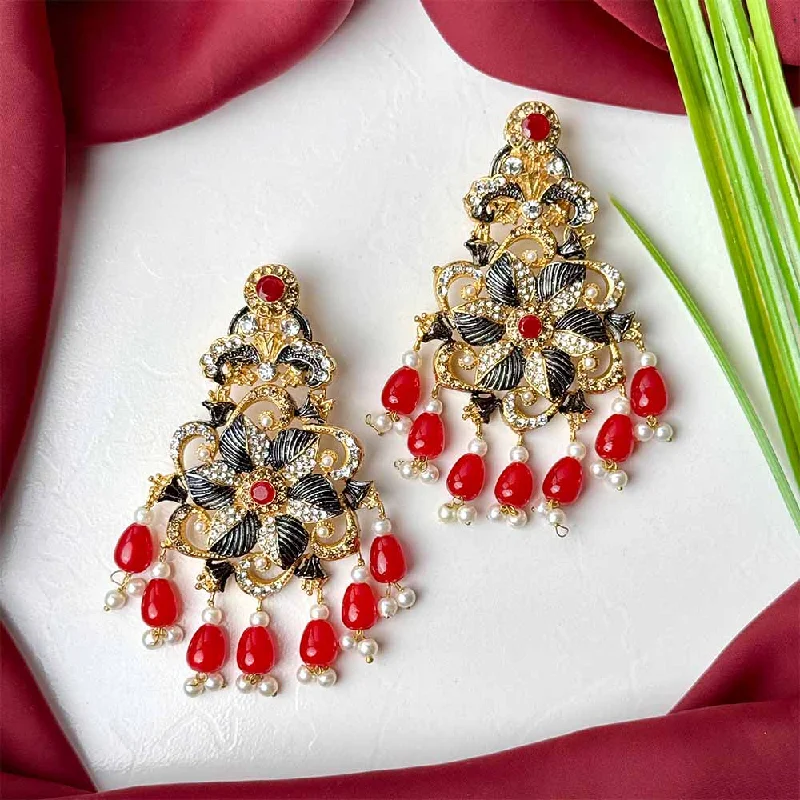 Areesha Earrings (Maroon)