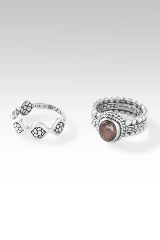 Be Humble Ring Set of 2™ in Copper Rutilated Quartz