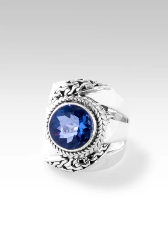 Beacon of Courage Ring™ in Blue Violet Fluorite