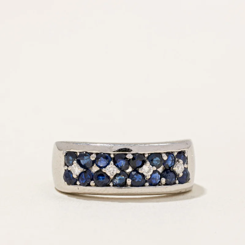 Blue Sapphire & Diamond Ring | 1.08ctw, 0.05ctw | SZ 6.5 |