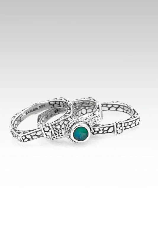 Chosen Worthy Loved Ring Set of 3™ in Opal