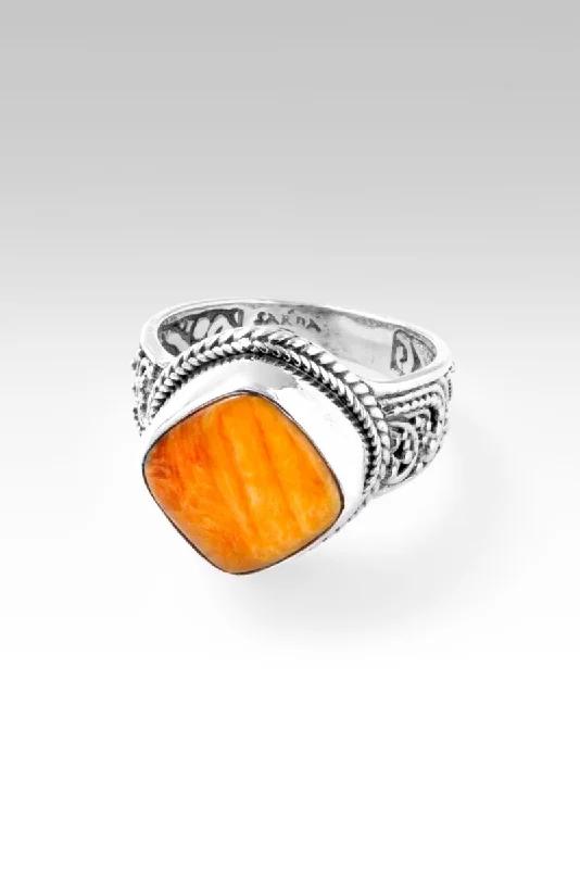 Come What May Ring™ in Orange Spiny Oyster