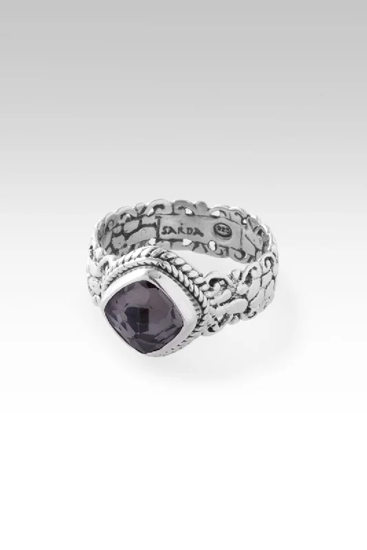 Crowned with Glory Ring™ in Odyssey Black Knight™ Mystic Quartz