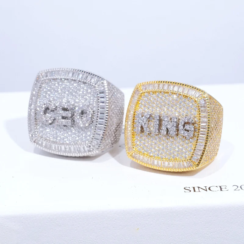 CUSTOM LETTER 3D ICED RING