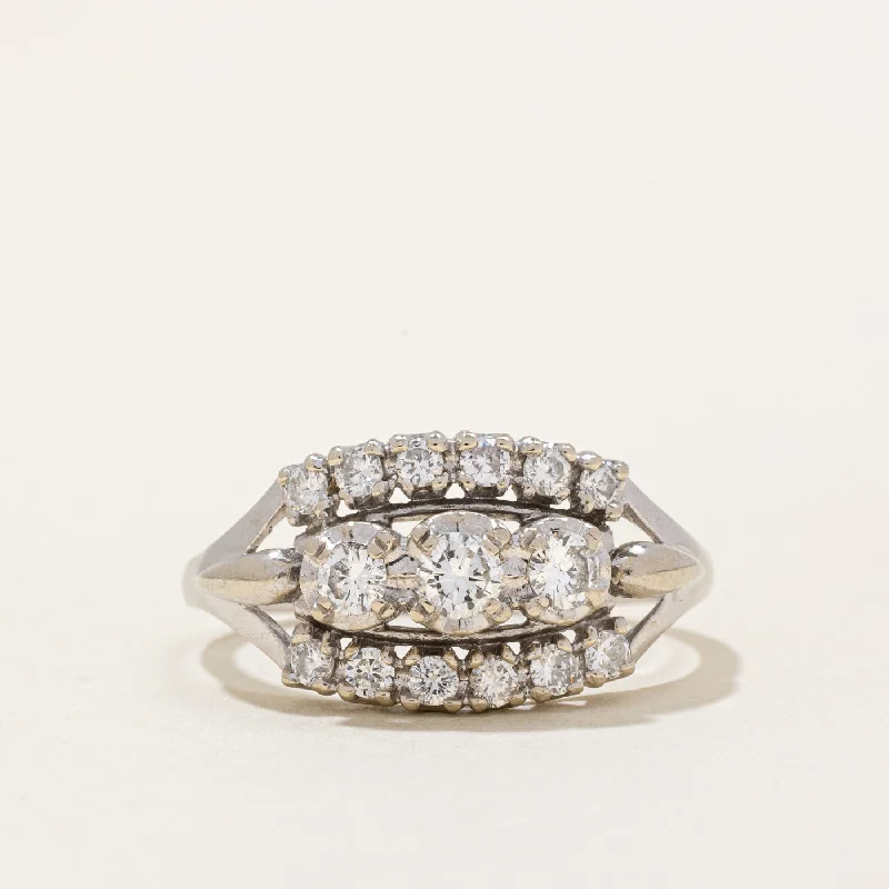 Diamond Cocktail Ring | 0.70ctw | SZ 9.75 |