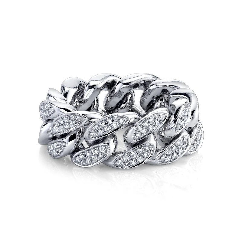 MEN'S DIAMOND FLAT LINK RING