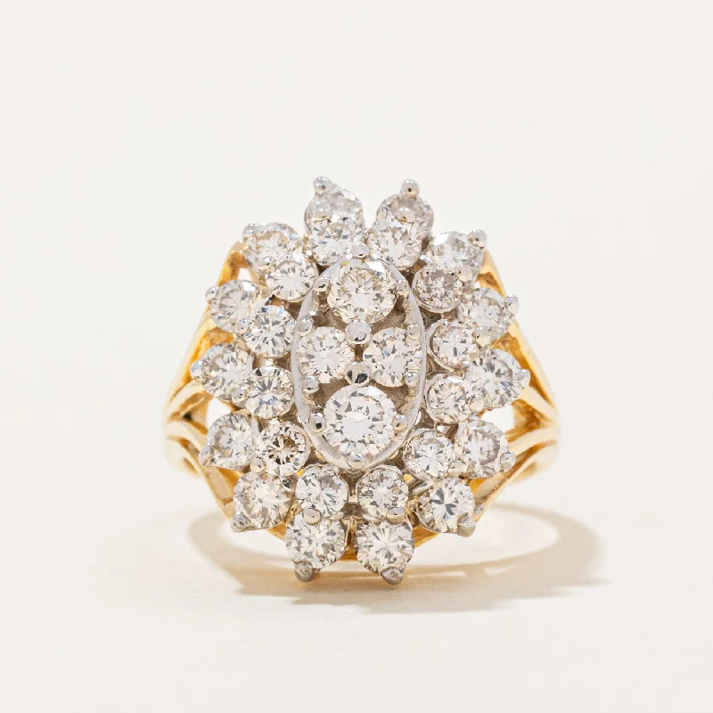 Diamond Cluster Ring | 2.00ctw | SZ 5.75 |