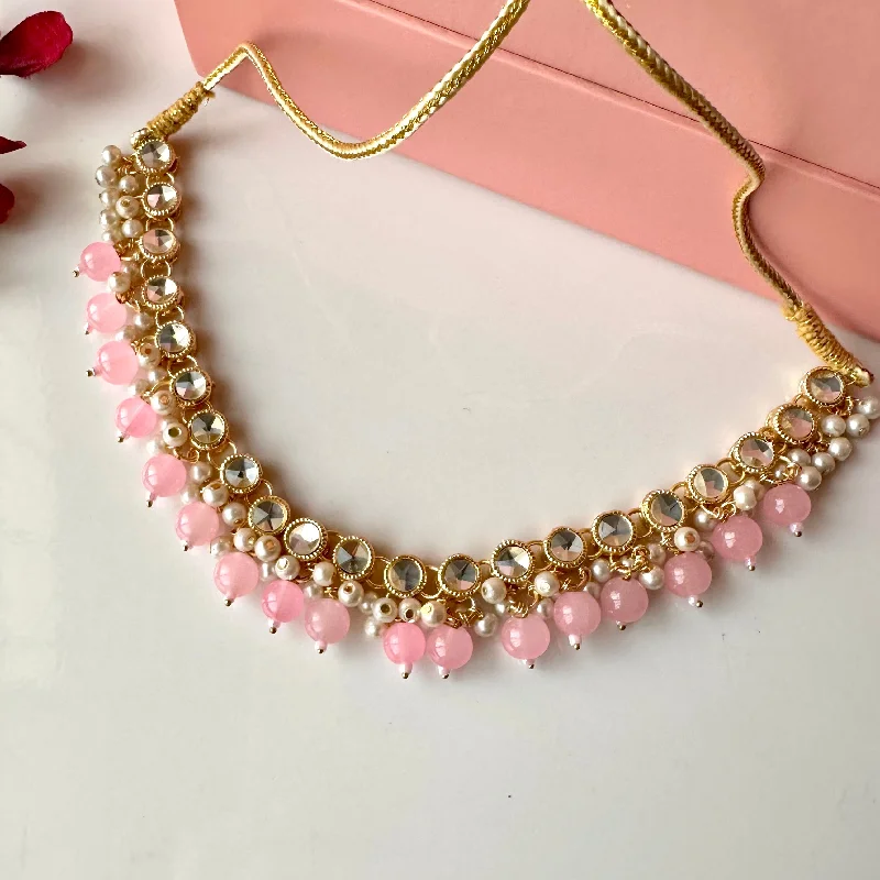 Jeena Necklace (Baby Pink)