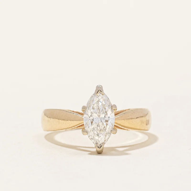 Marquise Cut Diamond Engagement Ring | 0.75ct I1 F | SZ 4.5 |