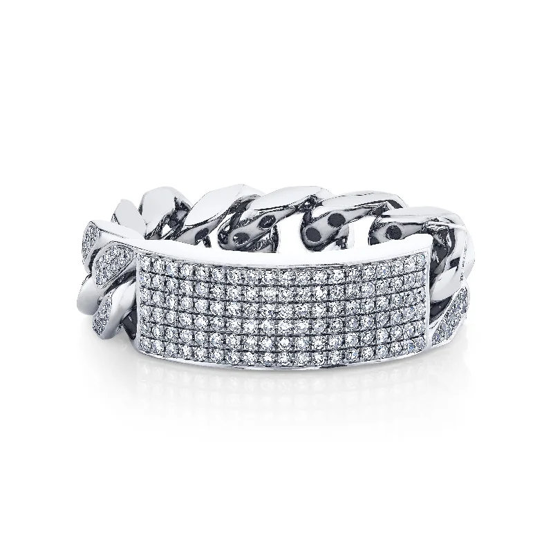 MEN'S DIAMOND PAVE ID RING