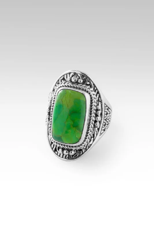 Over The Moon Ring™ in Mohave Green Kingman Turquoise