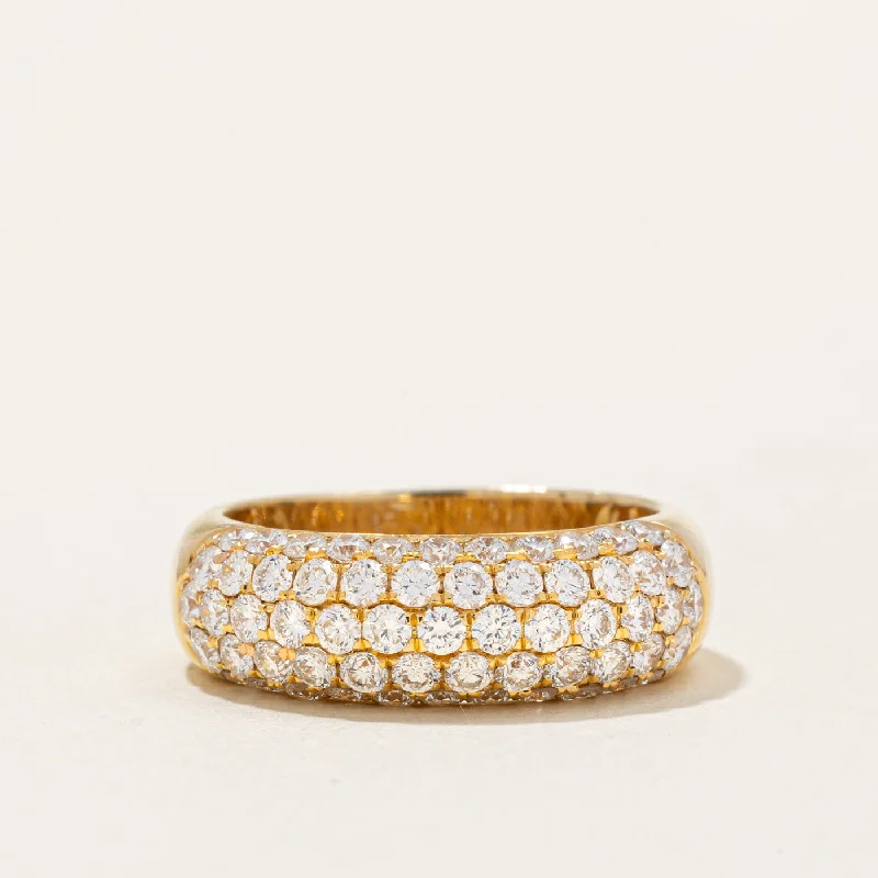 Pave Set Diamond Ring | 1.20ctw | SZ 7.5 |