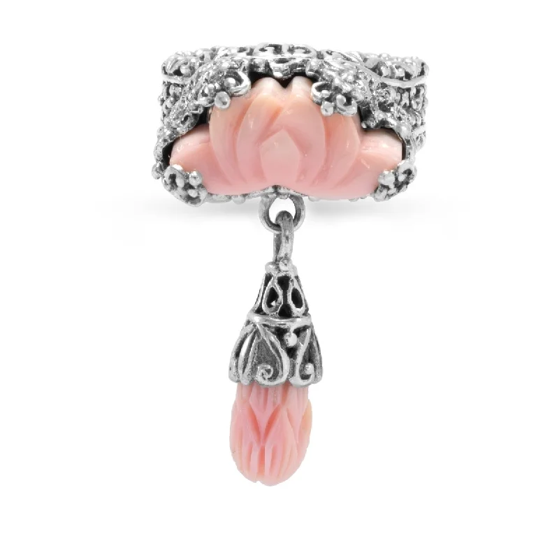 PINK CONCH SHELL LOTUS FLOWER RING™