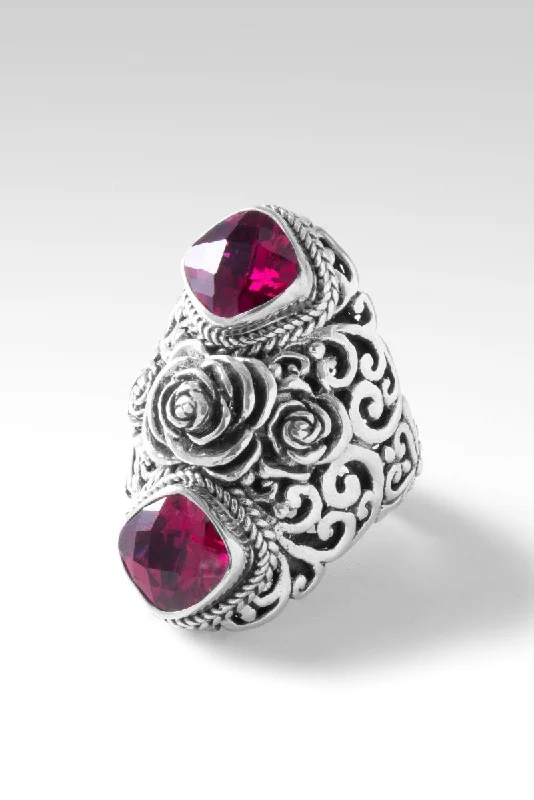 Precious Rose Ring™ in Red Lab Created Ruby