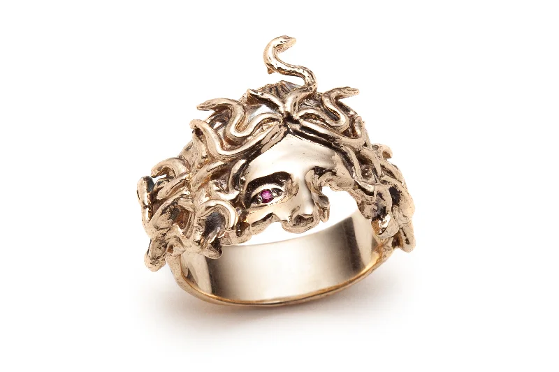 Ruby Medusa's Veil Ring - Ready-to-ship