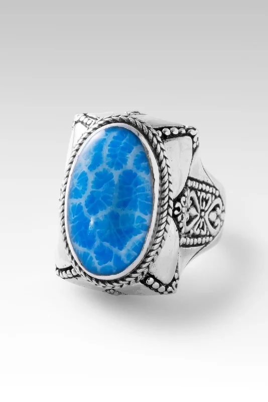 Practice Compassion Ring™ in Powder Blue Indonesian Coral