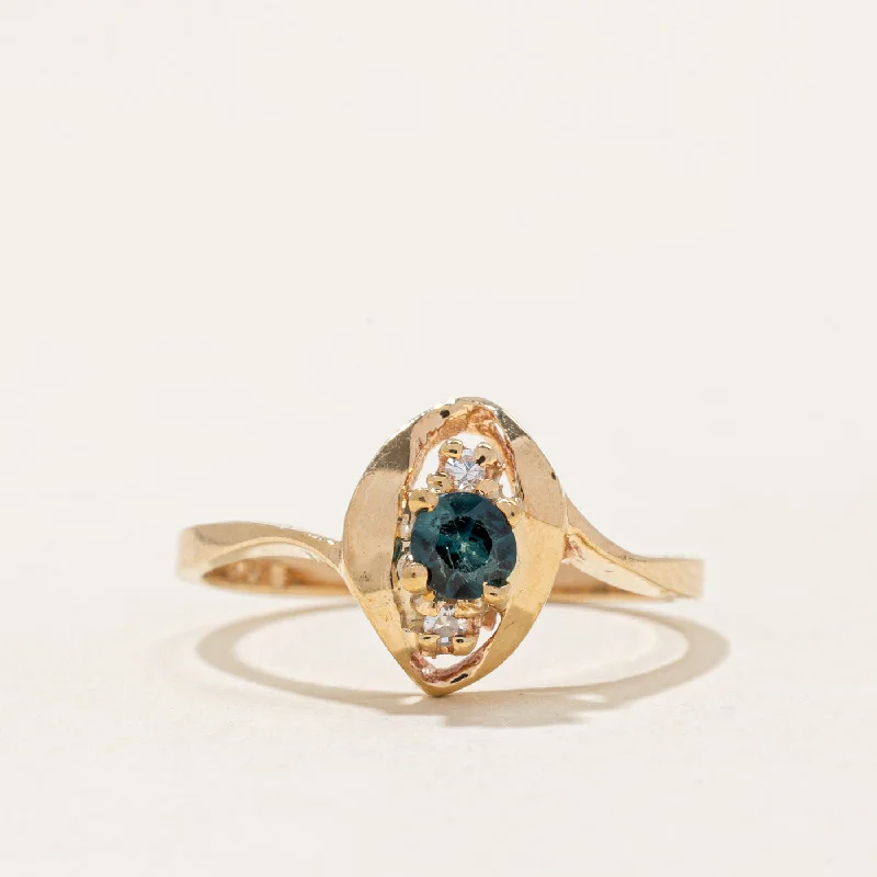 Tourmaline & Diamond Ring | 0.15ct, 0.02ctw | SZ 5.5 |