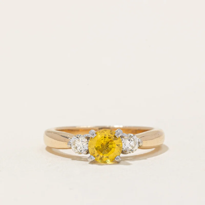 Yellow Sapphire & Diamond Ring | 0.75ct, 0.25ctw | SZ 6 |