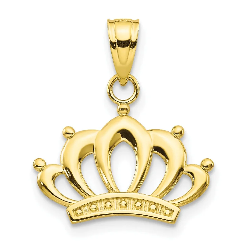 10KT Yellow Gold 15X19MM Crown Charm