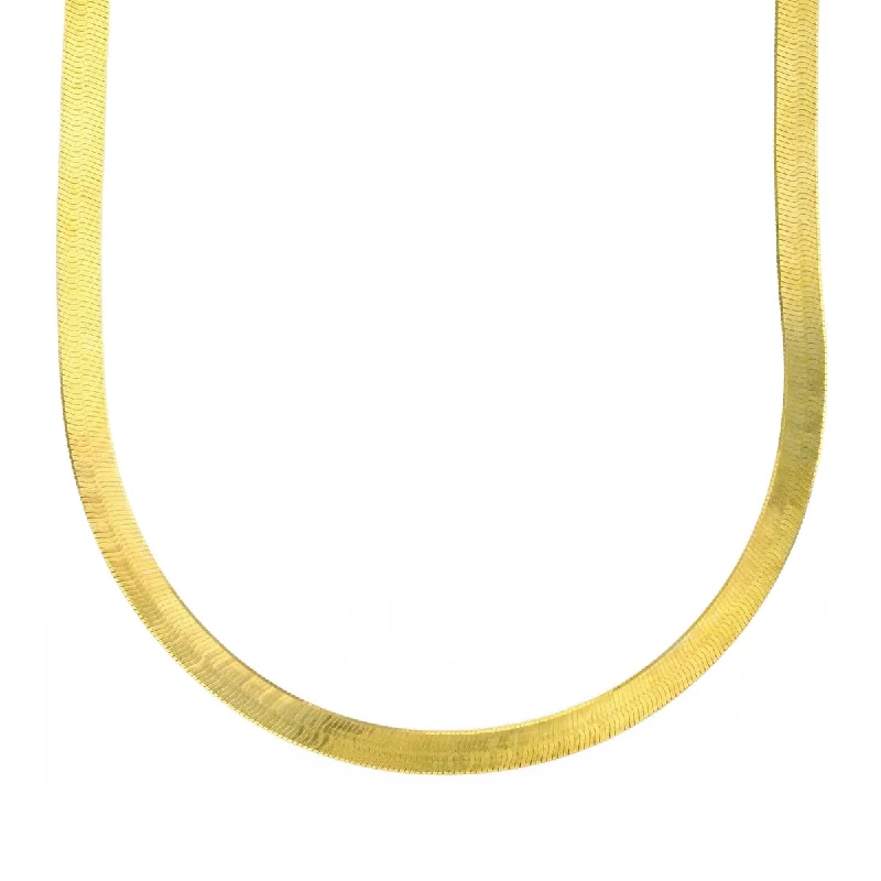 10KT Yellow Gold 18-inch 5MM Herringbone Chain