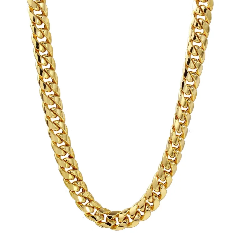 10KT Yellow Gold 24-inch 7.5MM Miami Cuban Link Chain