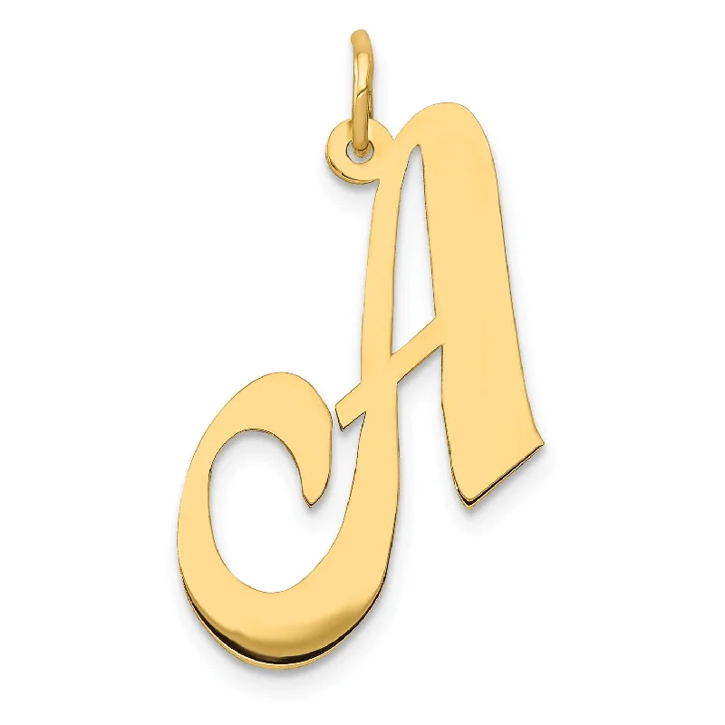 14k Large Fancy Script Initial A Charm