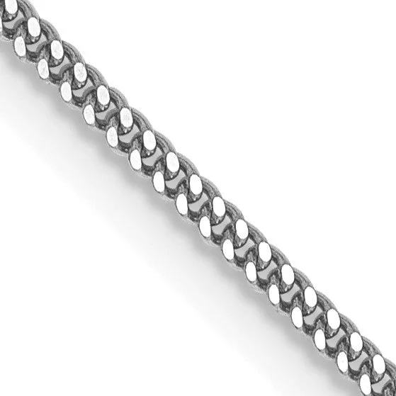 14KT White Gold 20-inch 1.3MM Curb Pendant Chain