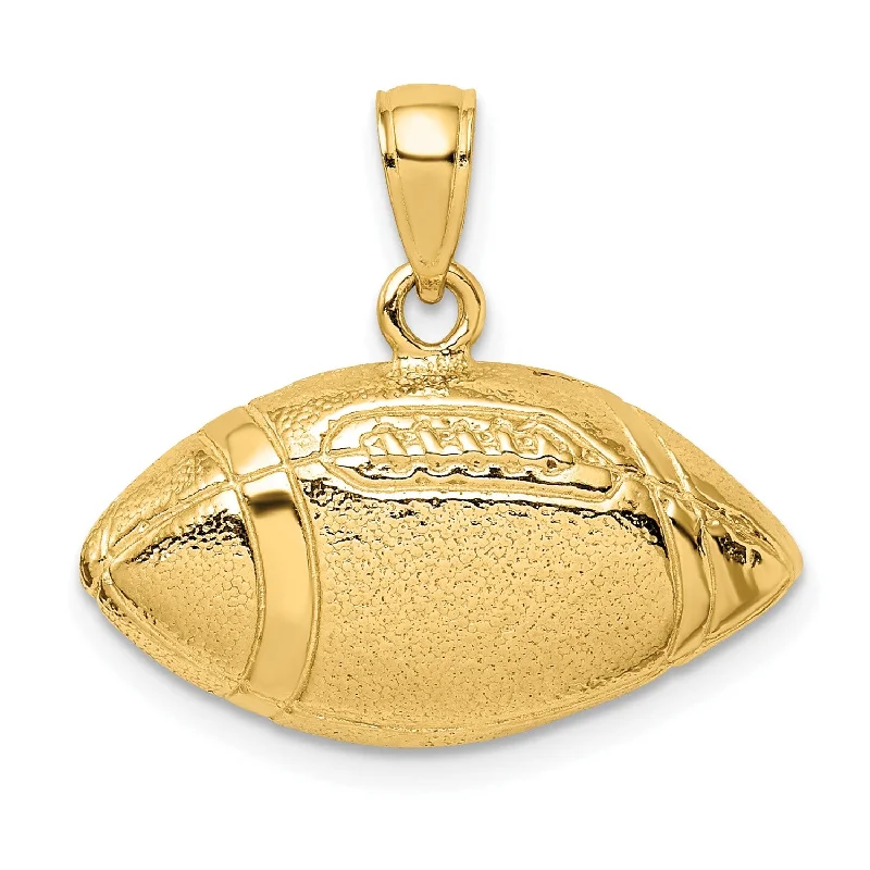 14KT Yellow Gold 12X23MM Football Charm