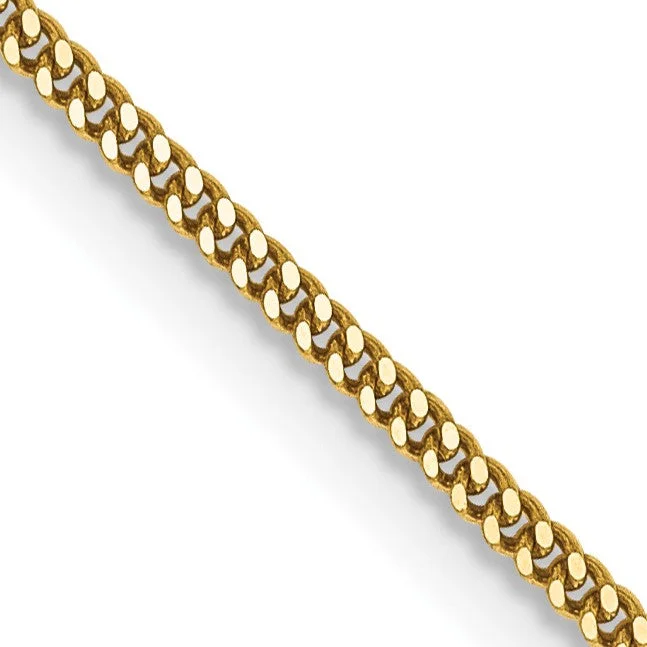 14KT Yellow Gold 16-inch 1.3MM Curb Pendant Chain