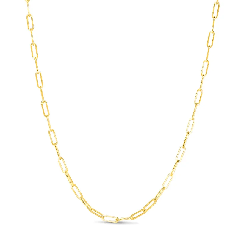 14KT Yellow Gold 18-inch 3.3MM Paperclip Necklace