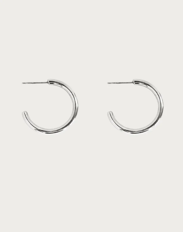 Silver 30mm Endless Hoop Earrings