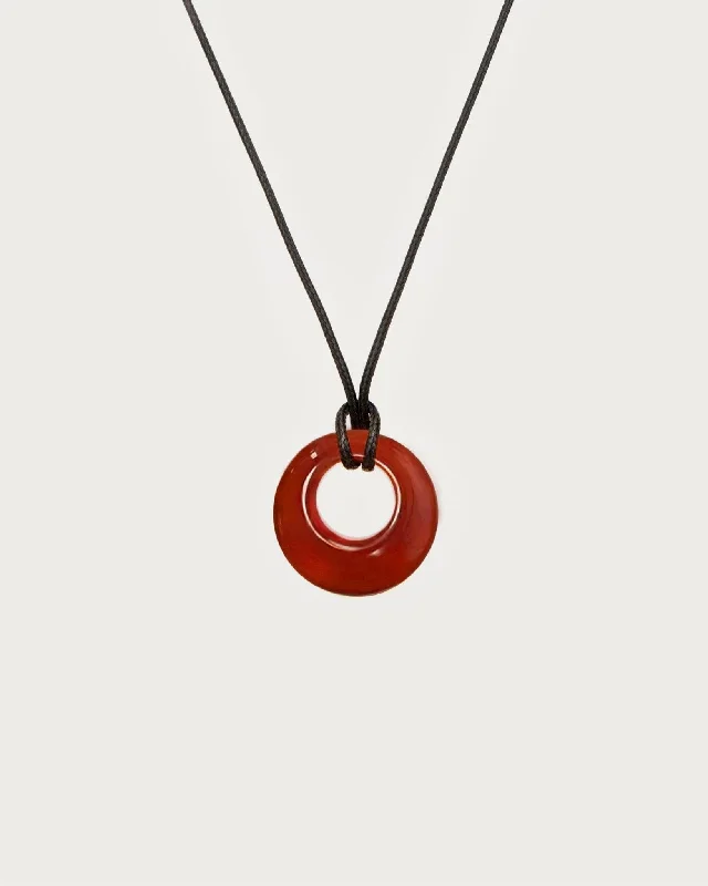 Carnelian Cord Necklace