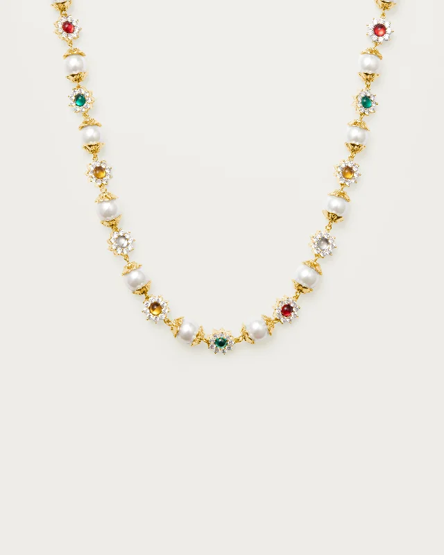 Daisy Pearl Necklace