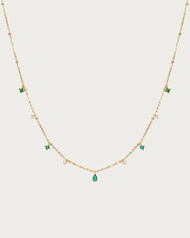 Elysee Necklace in Emerald Green