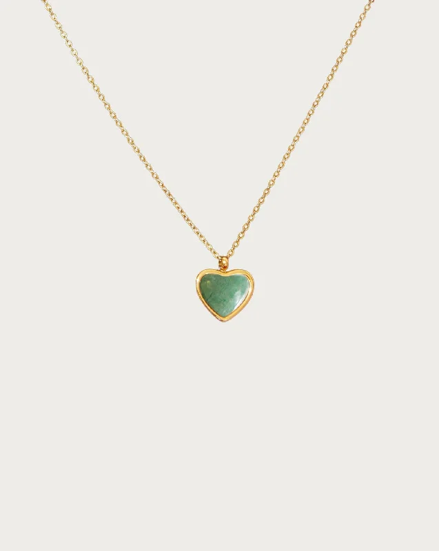 Green Aventurine Heart Necklace