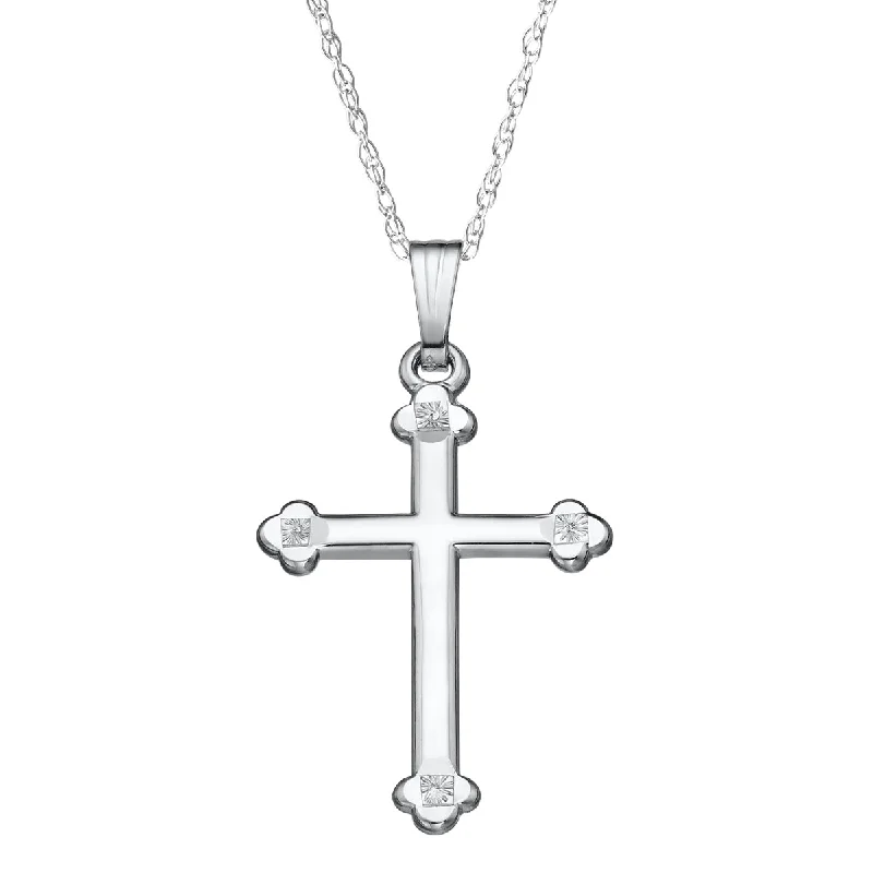 Sterling Silver 18-inch Cross Pendant