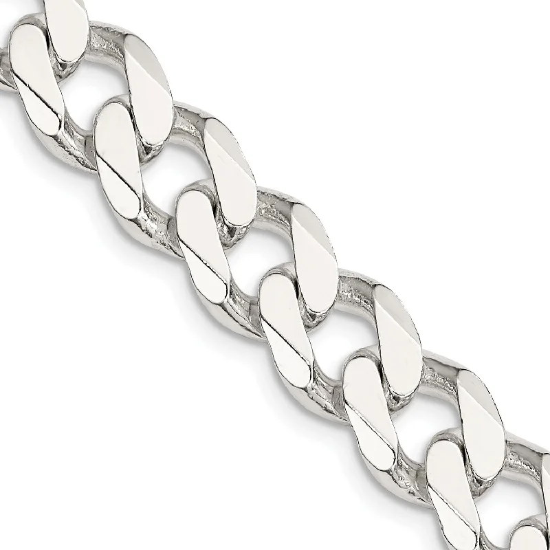 Sterling Silver 20-inch 11MM Lobster Clasp Curb Chain