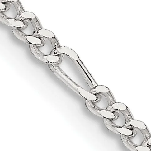 Sterling Silver 28-inch 2.25MM Figaro Chain