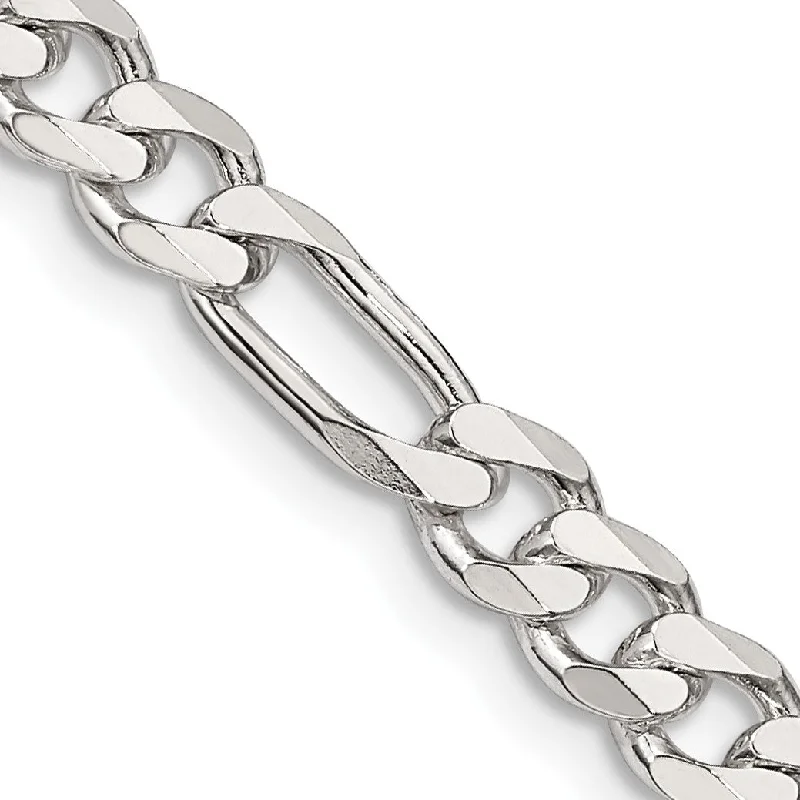 Sterling Silver 30-inch 5.5MM Figaro Chain