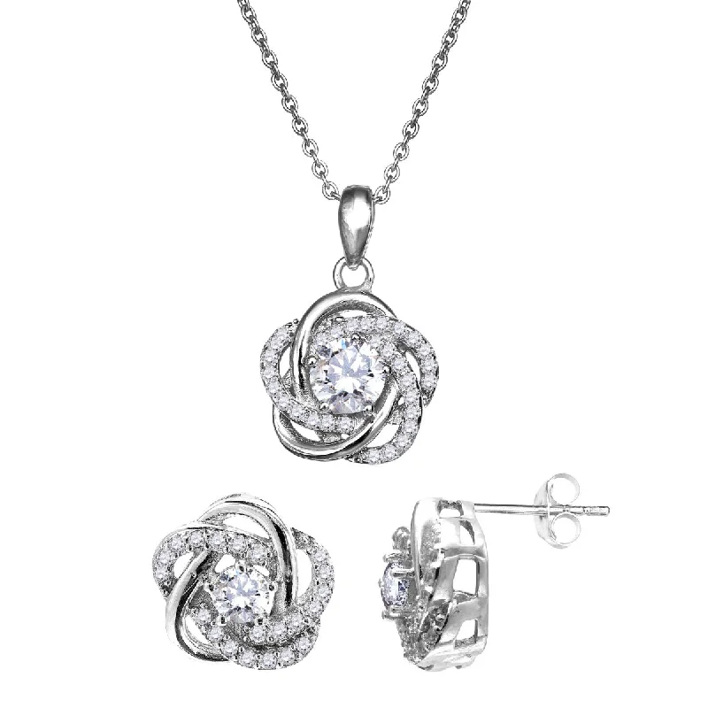 Sterling Silver and Cubic Zirconia 18-inch Pendant