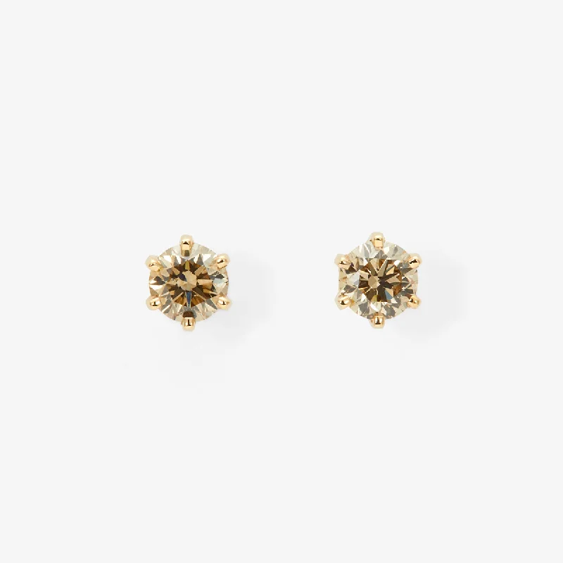 4mm Brown Diamond Studs | E1904BR