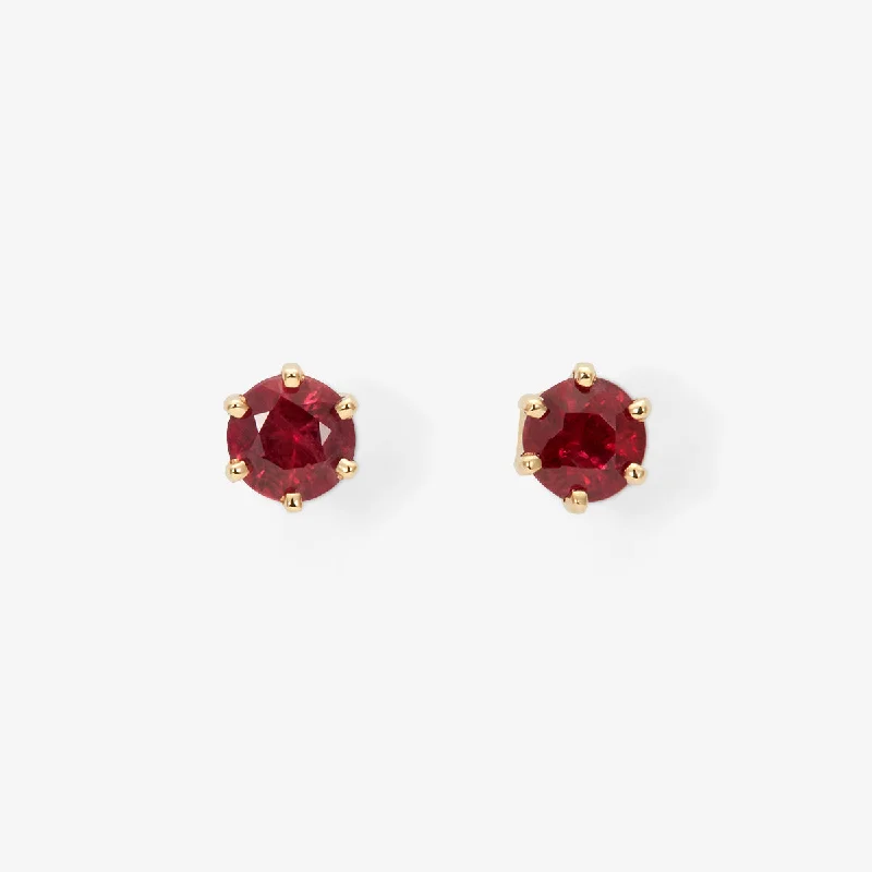 4mm Ruby Studs | E1904R