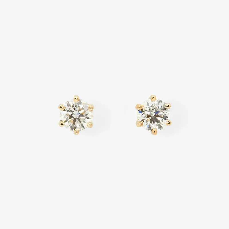 4mm White Diamond Studs | E1904W