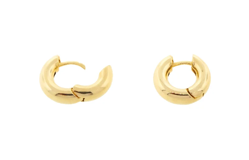 Gold Thick Huggie Earrings