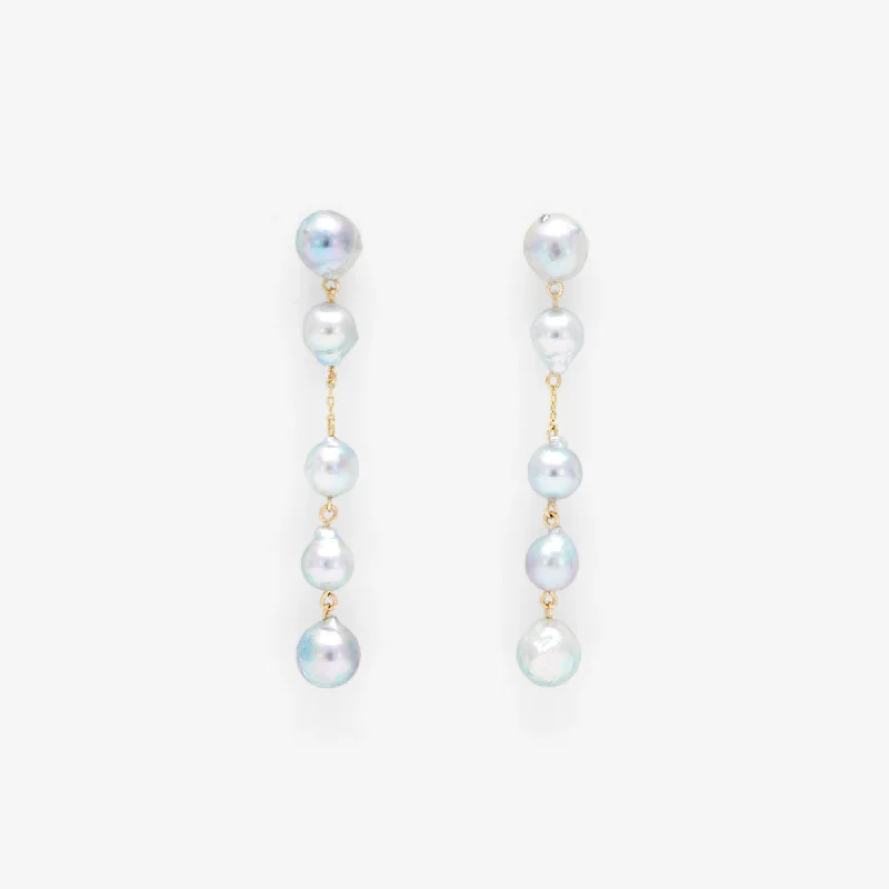 One-of-a-Kind Akoya Pearl Drop Earrings | APE4-OOAK