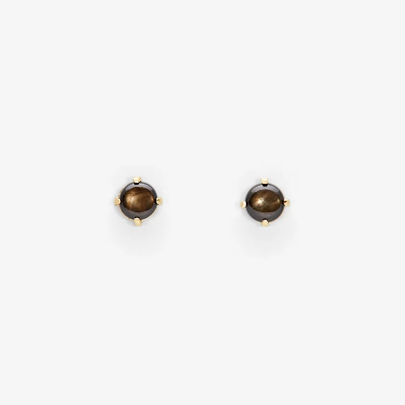 Black Star Sapphire Wisp Studs | E7904SSBK