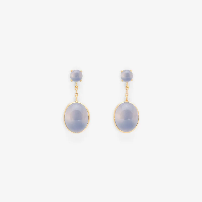 Blue Chalcedony Glacé Earring | E8601BC