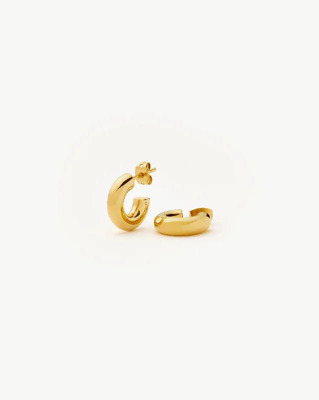 Chubby Mini Hoop Earrings | 18ct Gold Vermeil